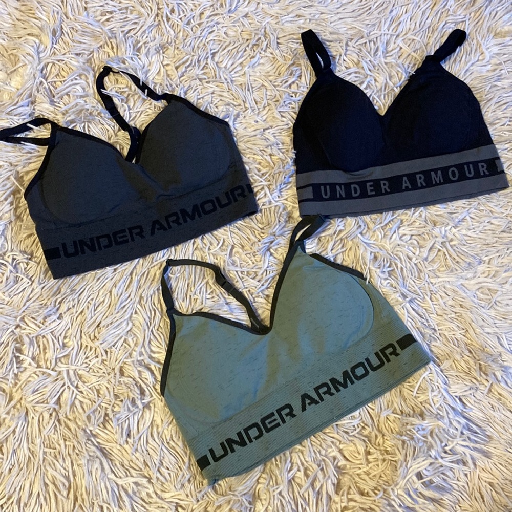 Under Armour Sports Bras - Black and Teal Set